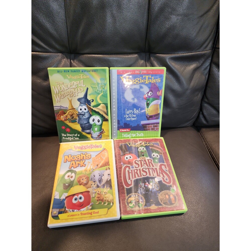 VeggieTales DVD Lot of 4 Christmas, Noah's Ark, Wizard of Ha's, Larry Boy!